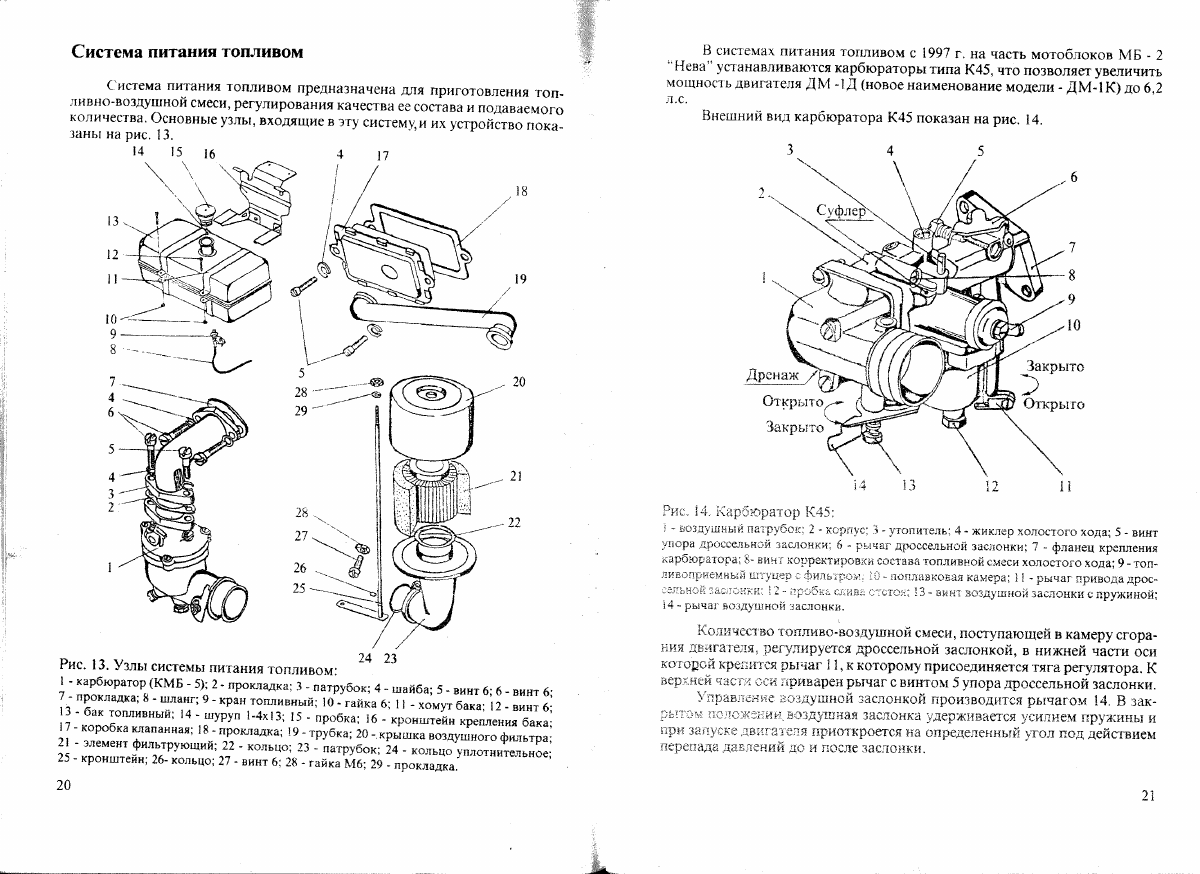 Привод карбюратора мотоблока нева