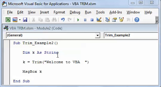 Strings in vba