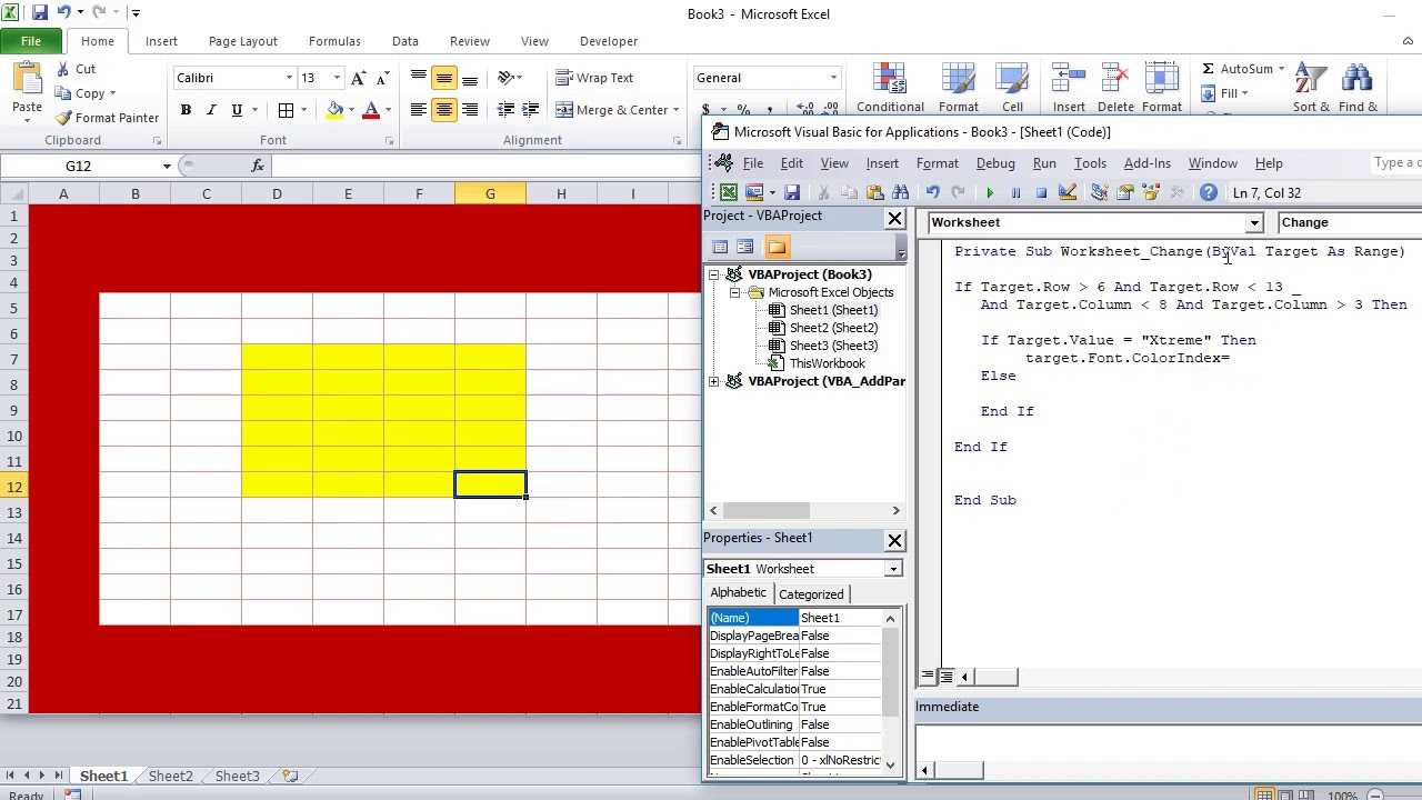 Formatting a range of cells in excel vba - excel macros