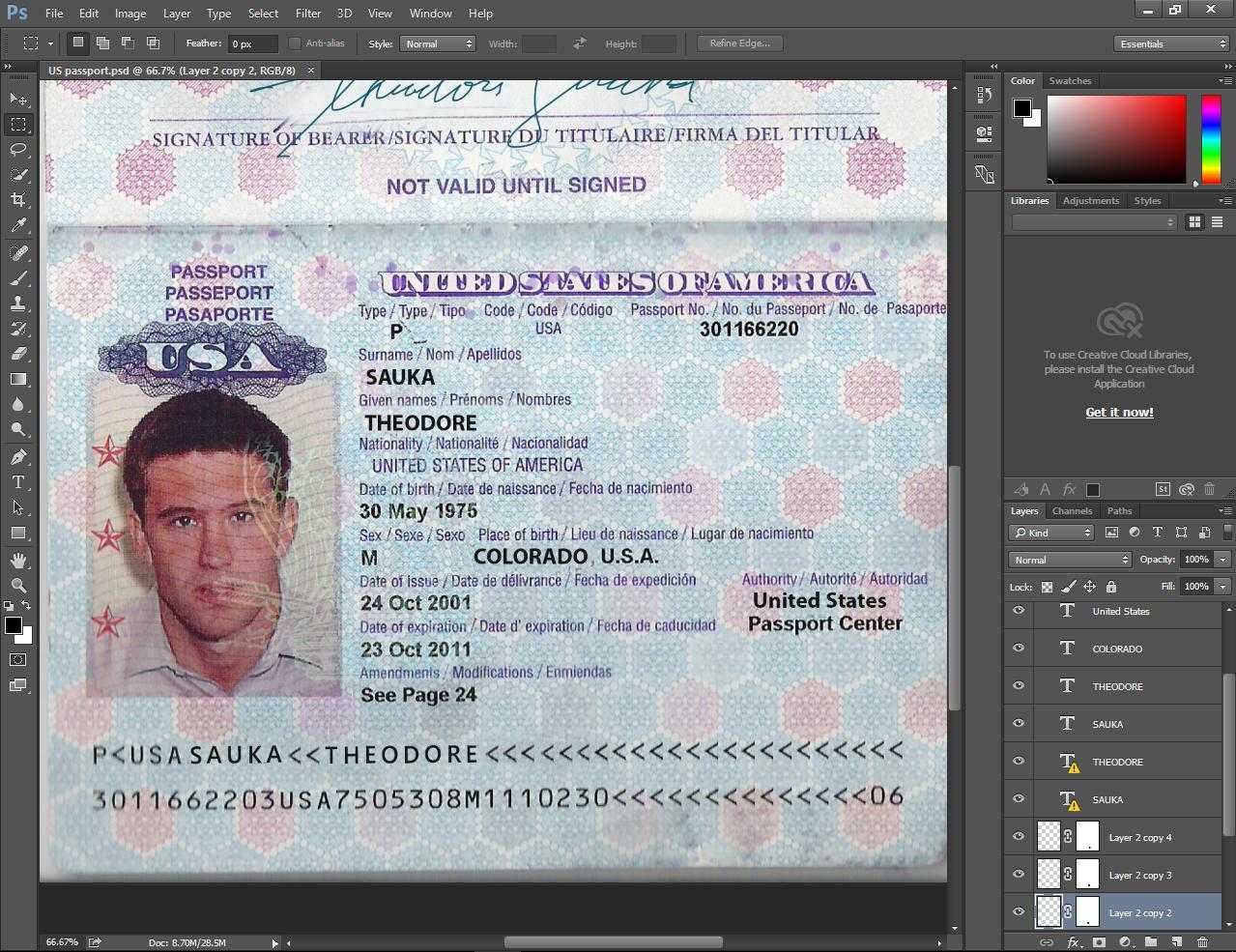 Как изменить дату рождения в фотошопе в паспорте: пошаговая инструкция