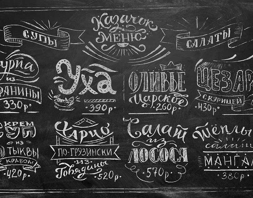 Как написать текст мелом
