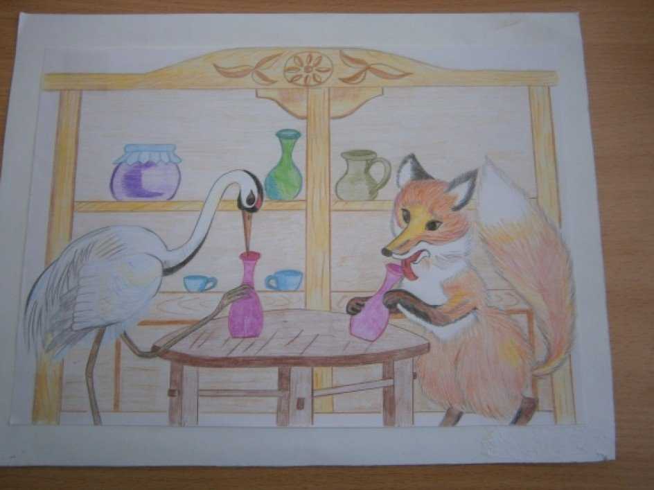 Рисунки карандашом из сказки лиса и журавль. как нарисовать журавля карандашом поэтапно