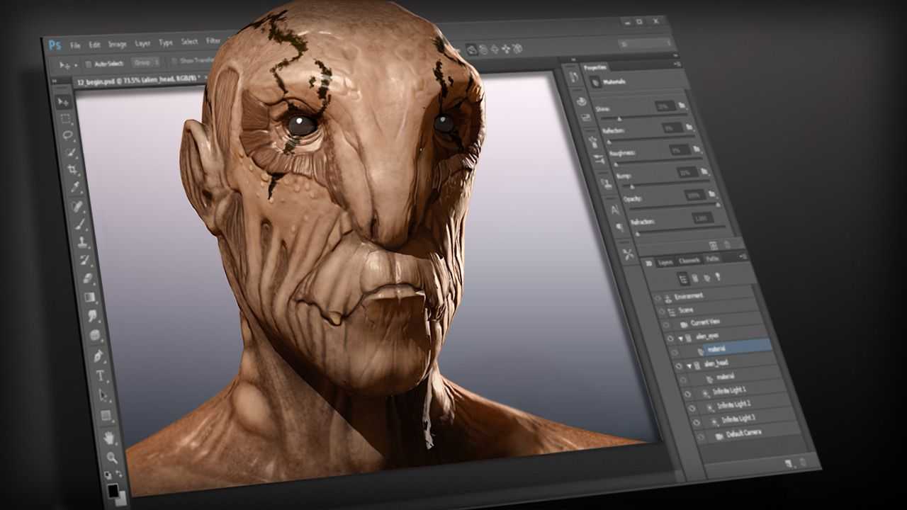 Создание сложных 3d объектов в фотошопе