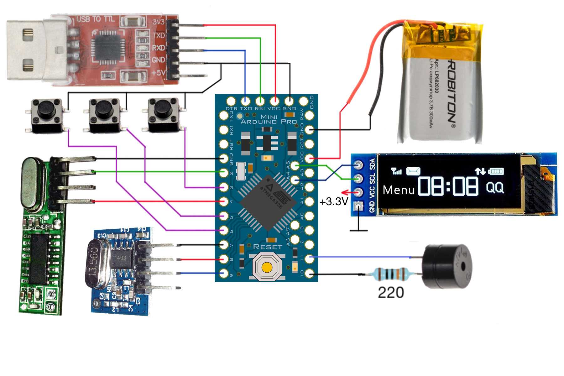 Сканер 433 мгц arduino