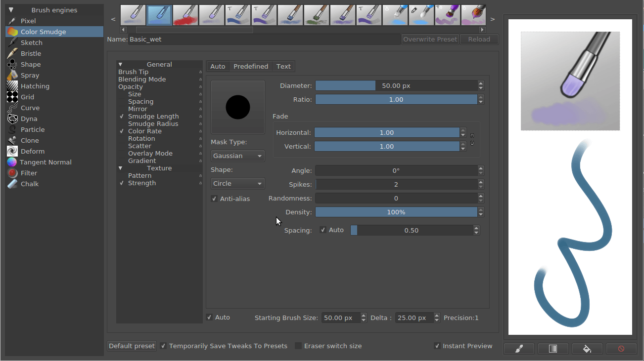 Krita stabilizer