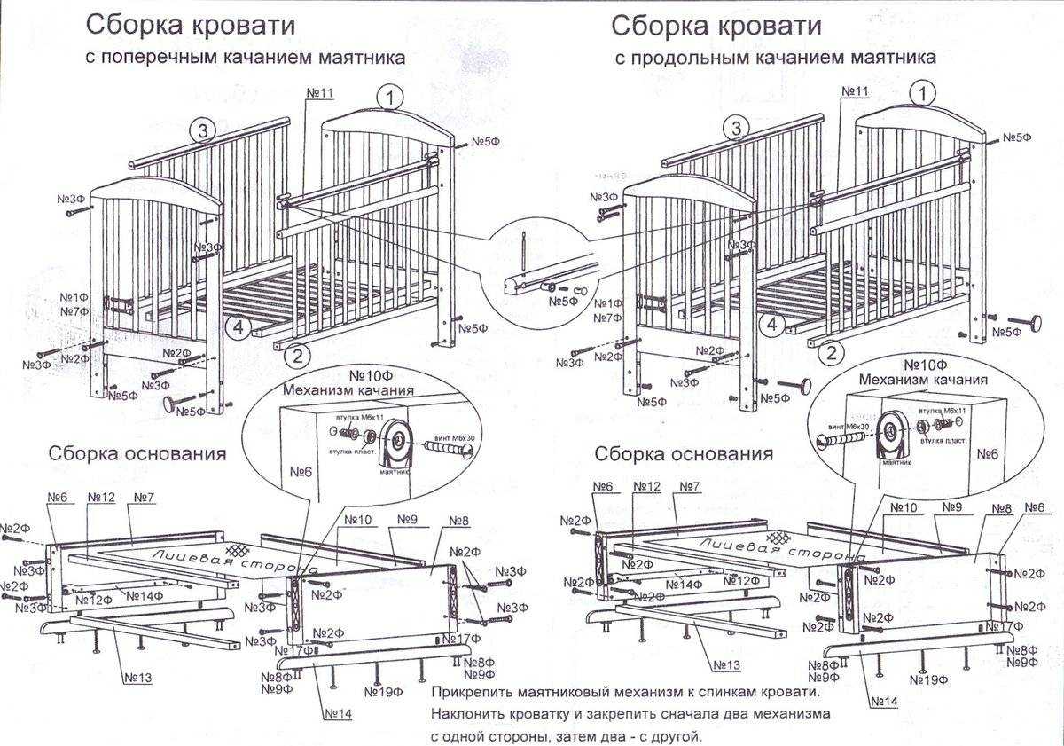 Как собрать детскую кроватку с маятником: инструкция и рекомендации - новости, статьи и обзоры