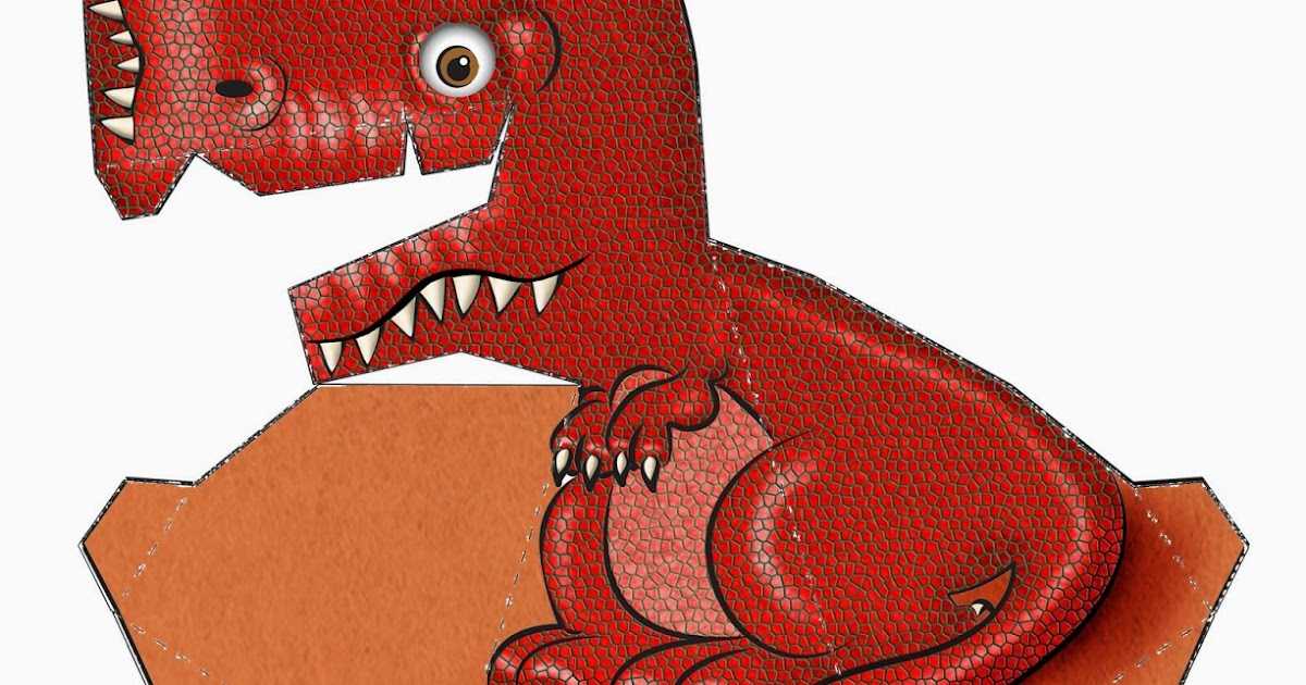 Игрушка из бумаги дракончик. T-Rex иллюзия купить.