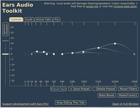 Расширение эквалайзер для яндекс браузера ears audio toolkit