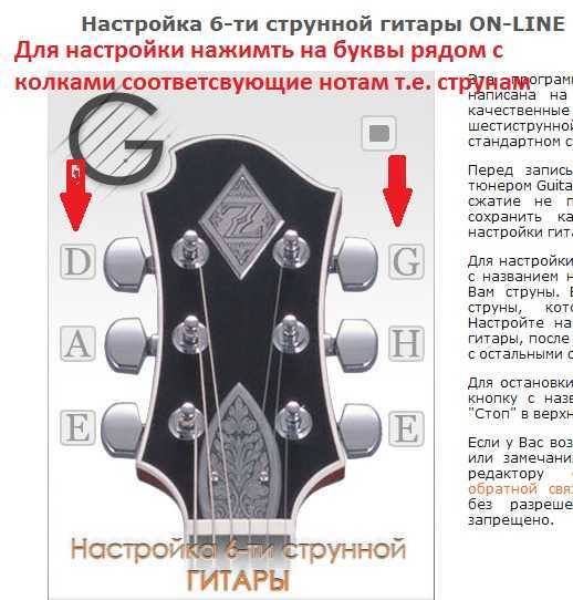 Настройка 6 струнной гитары, настройка гитары тюнером и по нотам