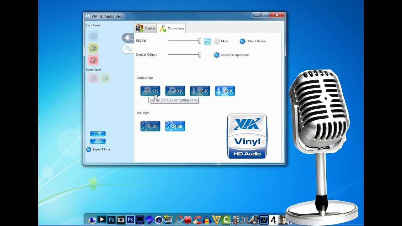 Как установить via hd audio deck для windows 10 x64