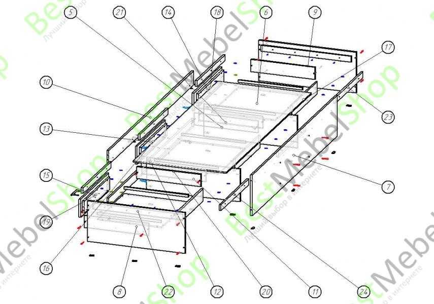 Кровать гармония с ящиками стендмебель схема сборки