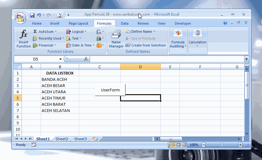 Fill combo box in excel with values from select dropdown using vba