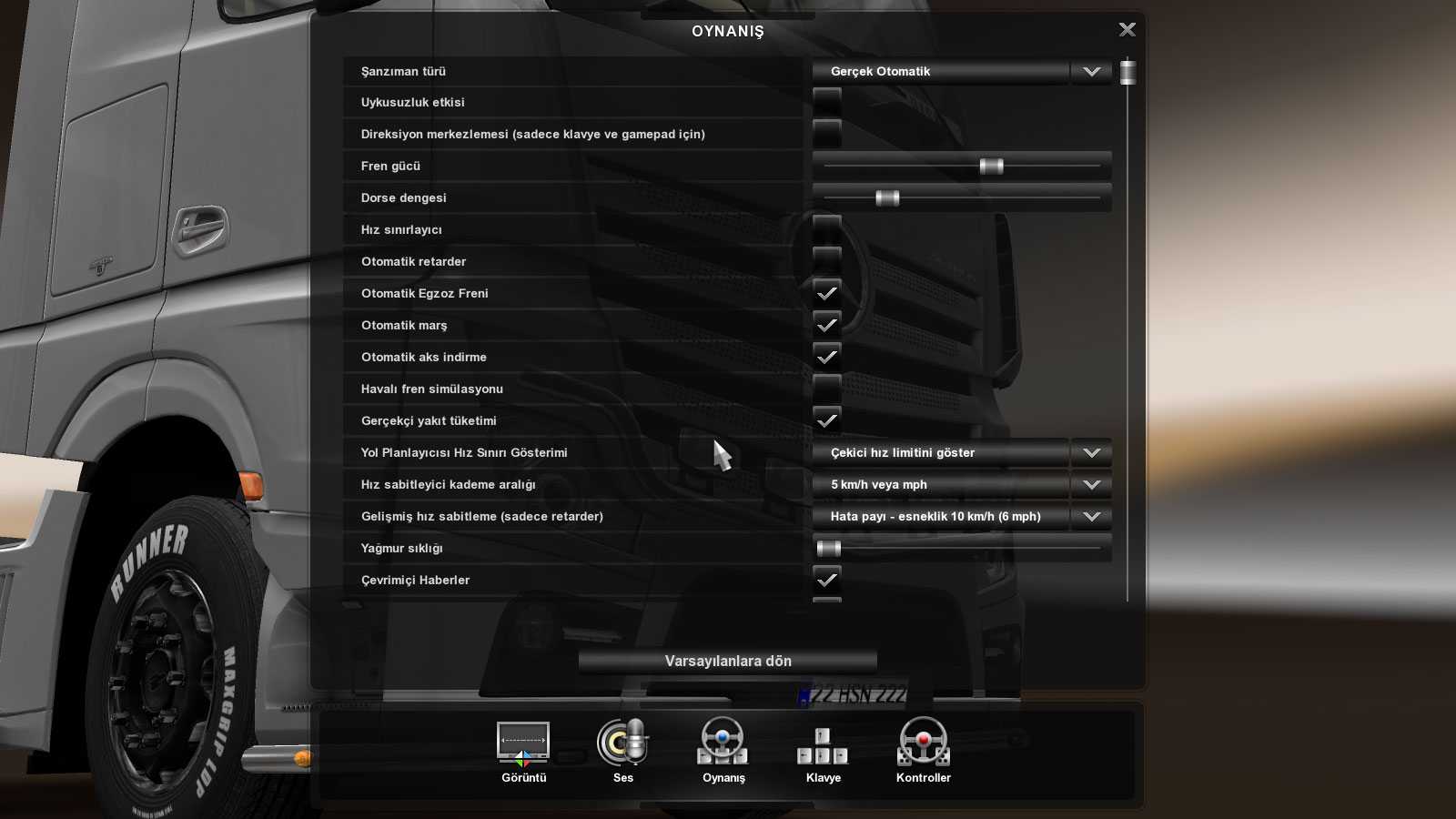 Как настроить руль на euro truck simulator 2