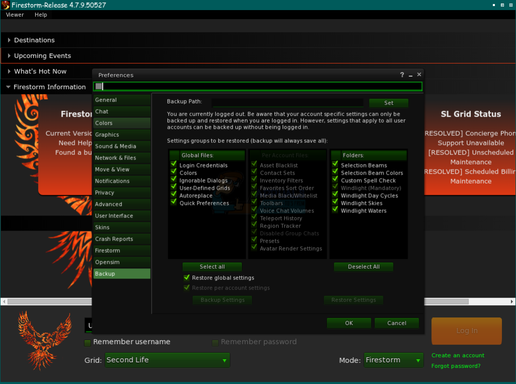 Как настроить second life firestorm: подробное руководство