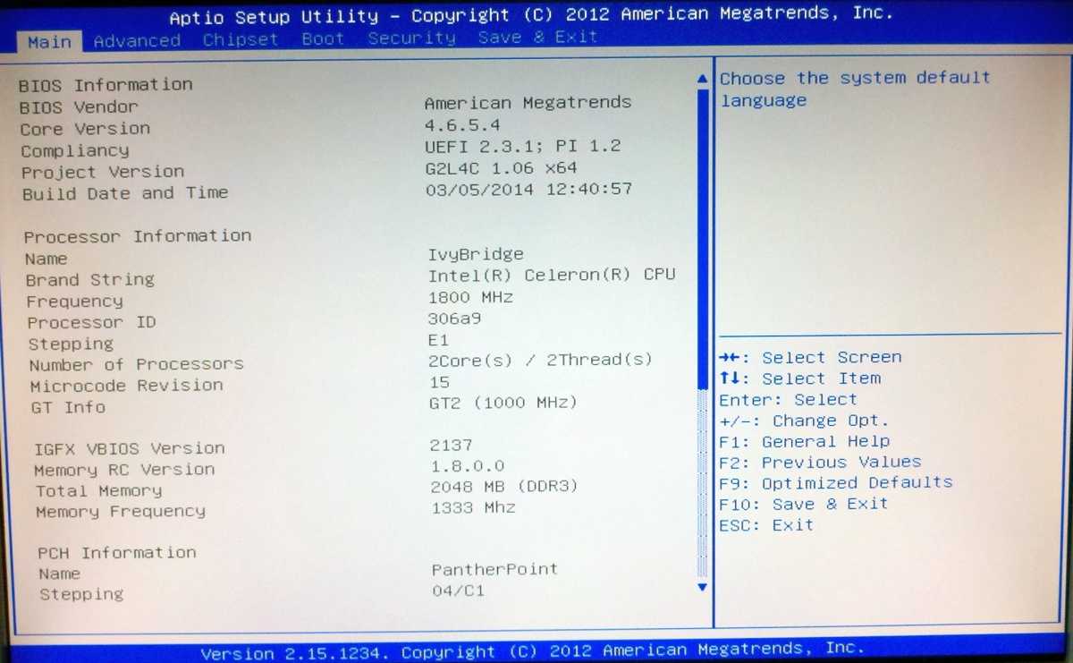 Set system date. Биос American MEGATRENDS 2012. Биос f4. Windows 7 Aptio Setup Utility.