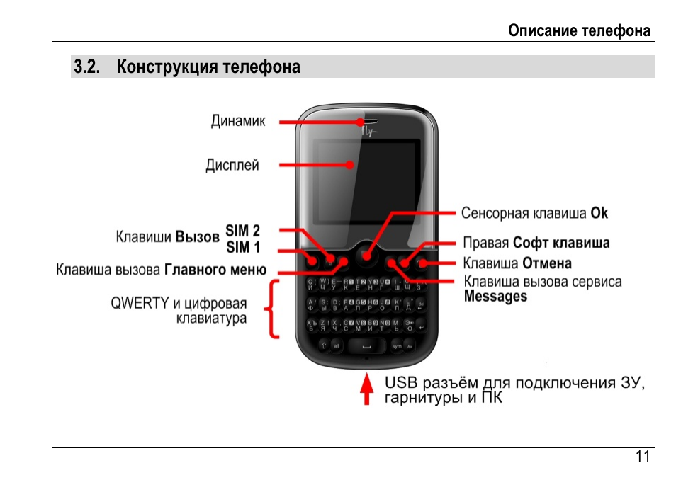 Настройки телефоне флай