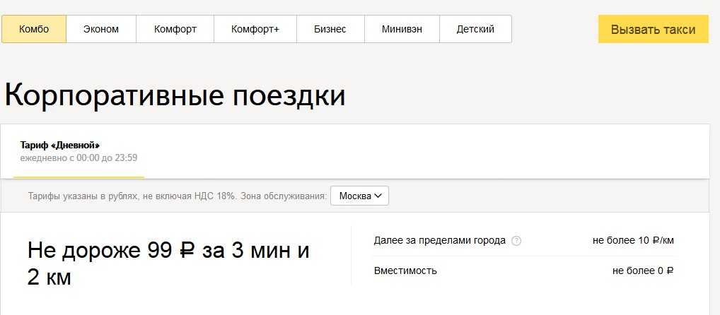 Корпоративное яндекс такси для бизнеса