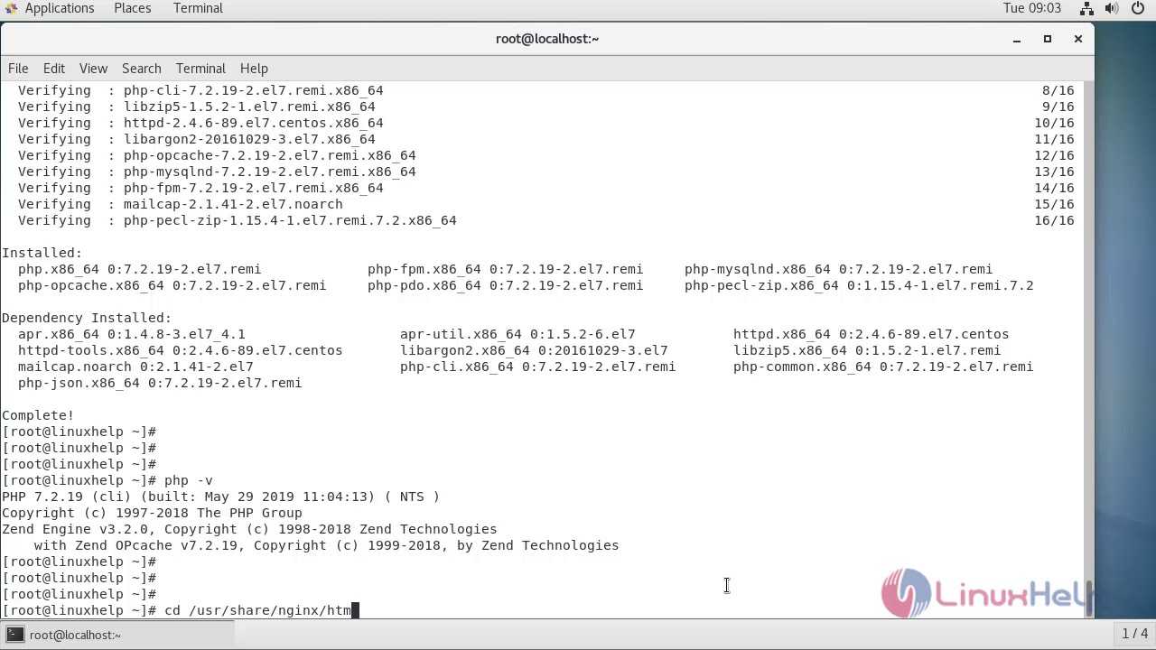 Установка lamp в centos 7