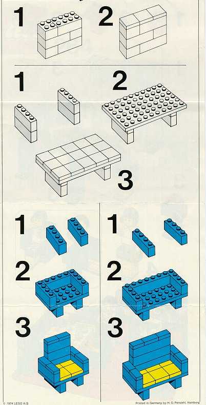 Мебель из лего схемы для детей