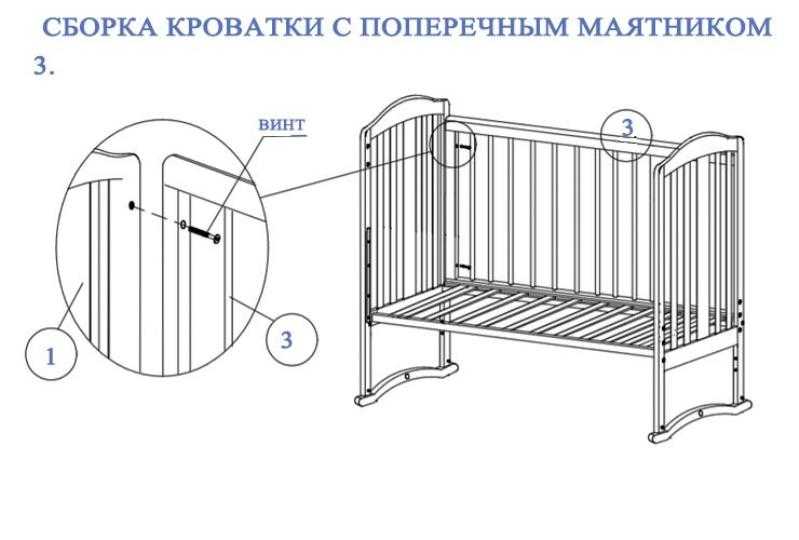 Сборка кроватки для новорожденных